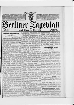Berliner Tageblatt und Handels-Zeitung on Aug 16, 1913