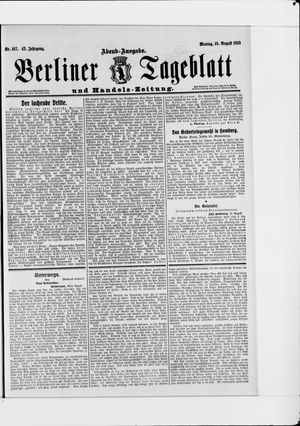 Berliner Tageblatt und Handels-Zeitung vom 18.08.1913