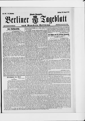 Berliner Tageblatt und Handels-Zeitung vom 22.08.1913