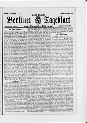 Berliner Tageblatt und Handels-Zeitung vom 26.08.1913