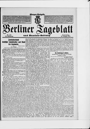 Berliner Tageblatt und Handels-Zeitung vom 28.08.1913