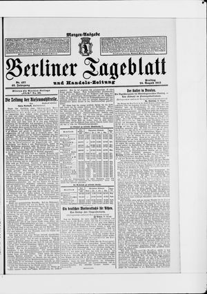 Berliner Tageblatt und Handels-Zeitung vom 29.08.1913