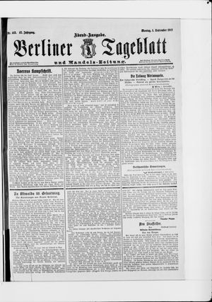 Berliner Tageblatt und Handels-Zeitung on Sep 1, 1913