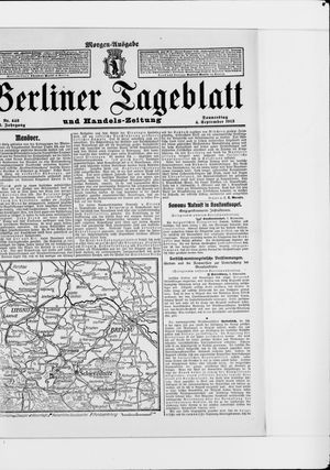 Berliner Tageblatt und Handels-Zeitung vom 04.09.1913
