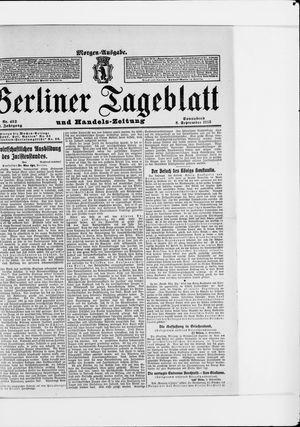 Berliner Tageblatt und Handels-Zeitung vom 06.09.1913