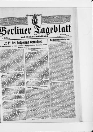 Berliner Tageblatt und Handels-Zeitung vom 10.09.1913
