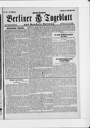 Berliner Tageblatt und Handels-Zeitung vom 16.09.1913