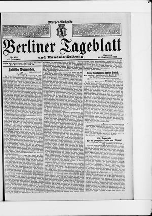 Berliner Tageblatt und Handels-Zeitung vom 21.09.1913