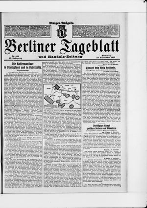 Berliner Tageblatt und Handels-Zeitung vom 23.09.1913