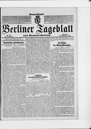 Berliner Tageblatt und Handels-Zeitung vom 24.09.1913