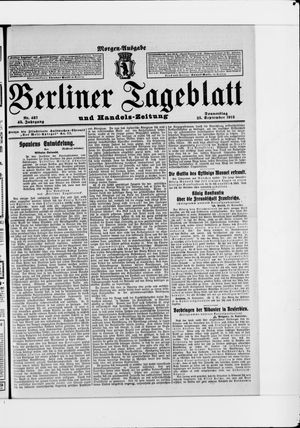 Berliner Tageblatt und Handels-Zeitung vom 25.09.1913