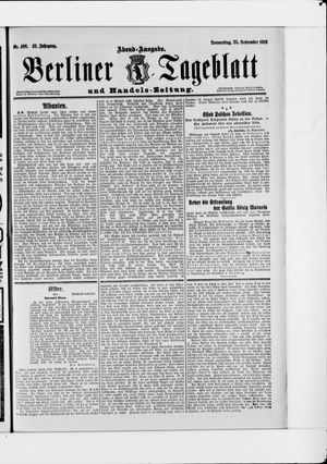 Berliner Tageblatt und Handels-Zeitung vom 25.09.1913