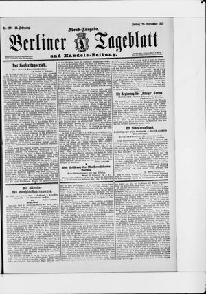 Berliner Tageblatt und Handels-Zeitung vom 26.09.1913