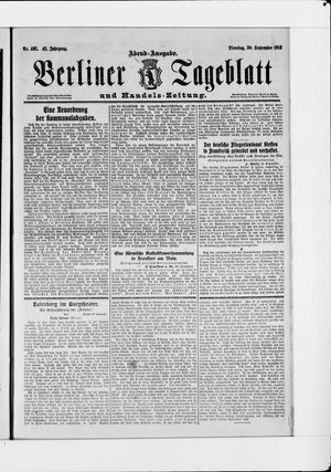 Berliner Tageblatt und Handels-Zeitung vom 30.09.1913