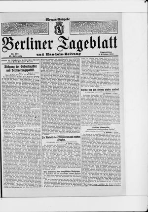 Berliner Tageblatt und Handels-Zeitung vom 02.10.1913