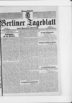 Berliner Tageblatt und Handels-Zeitung vom 03.10.1913