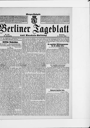 Berliner Tageblatt und Handels-Zeitung vom 05.10.1913
