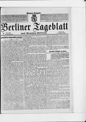Berliner Tageblatt und Handels-Zeitung vom 07.10.1913