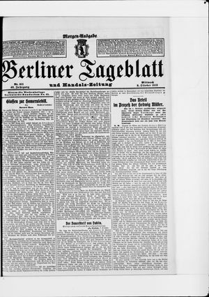 Berliner Tageblatt und Handels-Zeitung vom 08.10.1913