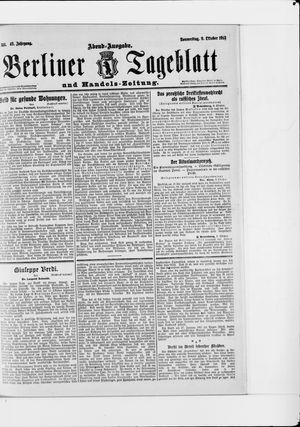 Berliner Tageblatt und Handels-Zeitung vom 09.10.1913