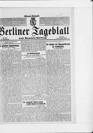 Berliner Tageblatt und Handels-Zeitung vom 10.10.1913