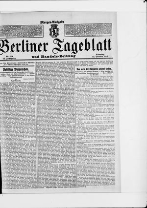 Berliner Tageblatt und Handels-Zeitung vom 12.10.1913