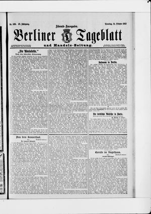 Berliner Tageblatt und Handels-Zeitung vom 21.10.1913