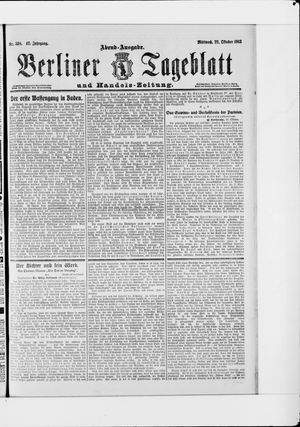Berliner Tageblatt und Handels-Zeitung vom 22.10.1913