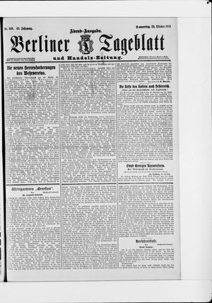 Berliner Tageblatt und Handels-Zeitung vom 23.10.1913