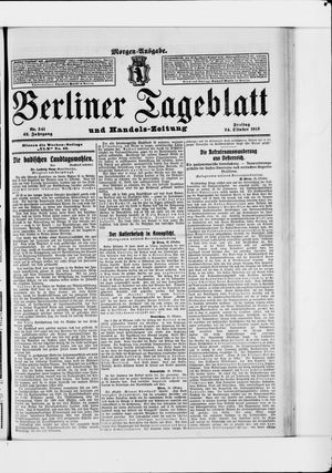 Berliner Tageblatt und Handels-Zeitung vom 24.10.1913
