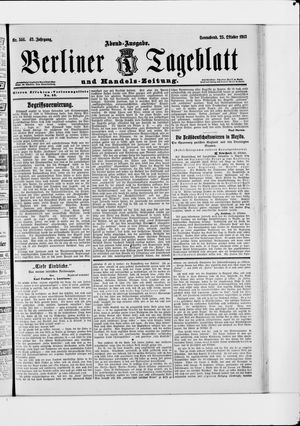 Berliner Tageblatt und Handels-Zeitung vom 25.10.1913
