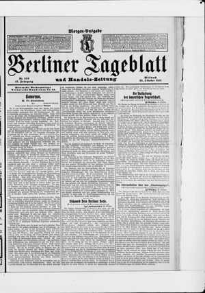 Berliner Tageblatt und Handels-Zeitung vom 29.10.1913