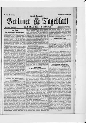 Berliner Tageblatt und Handels-Zeitung vom 29.10.1913