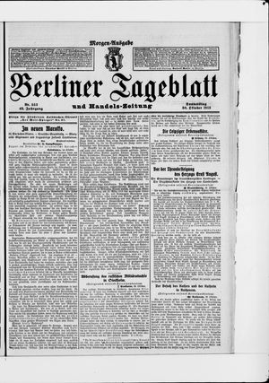 Berliner Tageblatt und Handels-Zeitung vom 30.10.1913