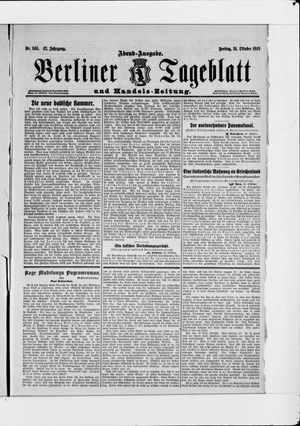 Berliner Tageblatt und Handels-Zeitung vom 31.10.1913