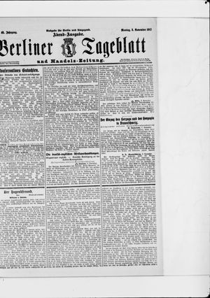Berliner Tageblatt und Handels-Zeitung vom 03.11.1913