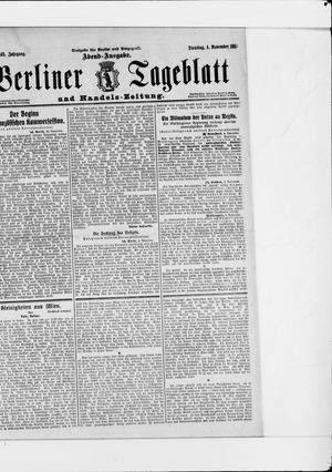 Berliner Tageblatt und Handels-Zeitung vom 04.11.1913