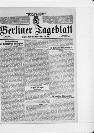 Berliner Tageblatt und Handels-Zeitung vom 05.11.1913