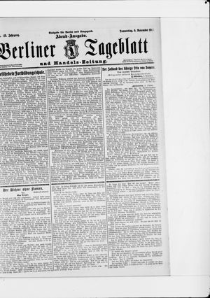 Berliner Tageblatt und Handels-Zeitung on Nov 6, 1913