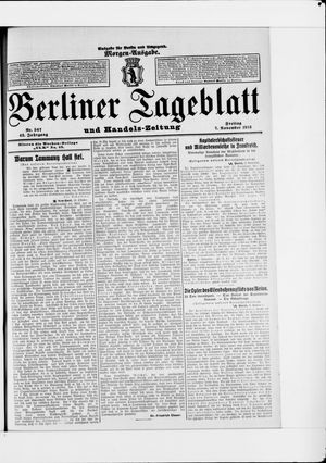 Berliner Tageblatt und Handels-Zeitung vom 07.11.1913
