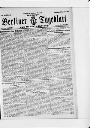 Berliner Tageblatt und Handels-Zeitung vom 08.11.1913
