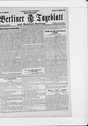 Berliner Tageblatt und Handels-Zeitung vom 10.11.1913