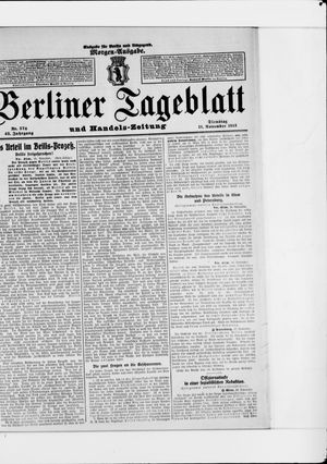 Berliner Tageblatt und Handels-Zeitung vom 11.11.1913