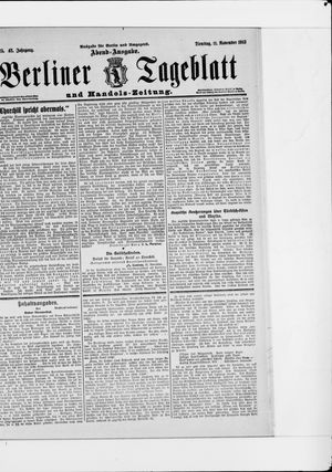 Berliner Tageblatt und Handels-Zeitung vom 11.11.1913