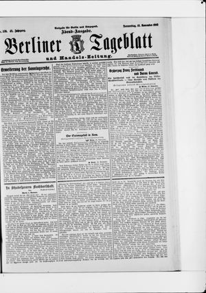 Berliner Tageblatt und Handels-Zeitung vom 13.11.1913