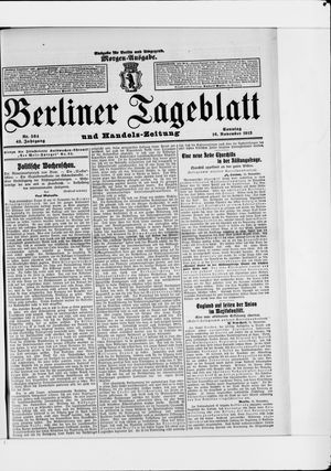 Berliner Tageblatt und Handels-Zeitung vom 16.11.1913