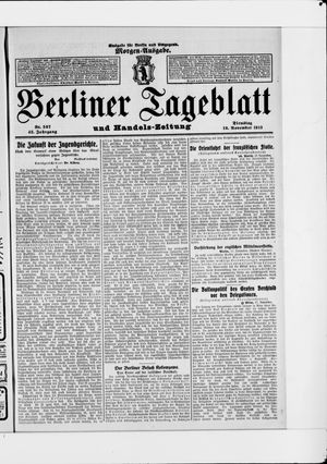 Berliner Tageblatt und Handels-Zeitung vom 18.11.1913