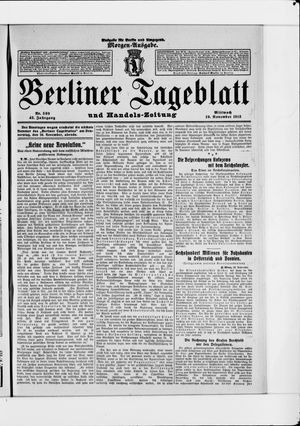 Berliner Tageblatt und Handels-Zeitung vom 19.11.1913