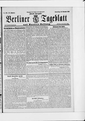 Berliner Tageblatt und Handels-Zeitung vom 20.11.1913
