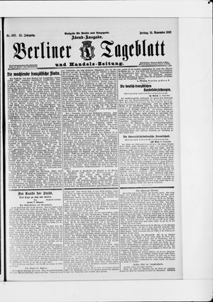 Berliner Tageblatt und Handels-Zeitung vom 21.11.1913